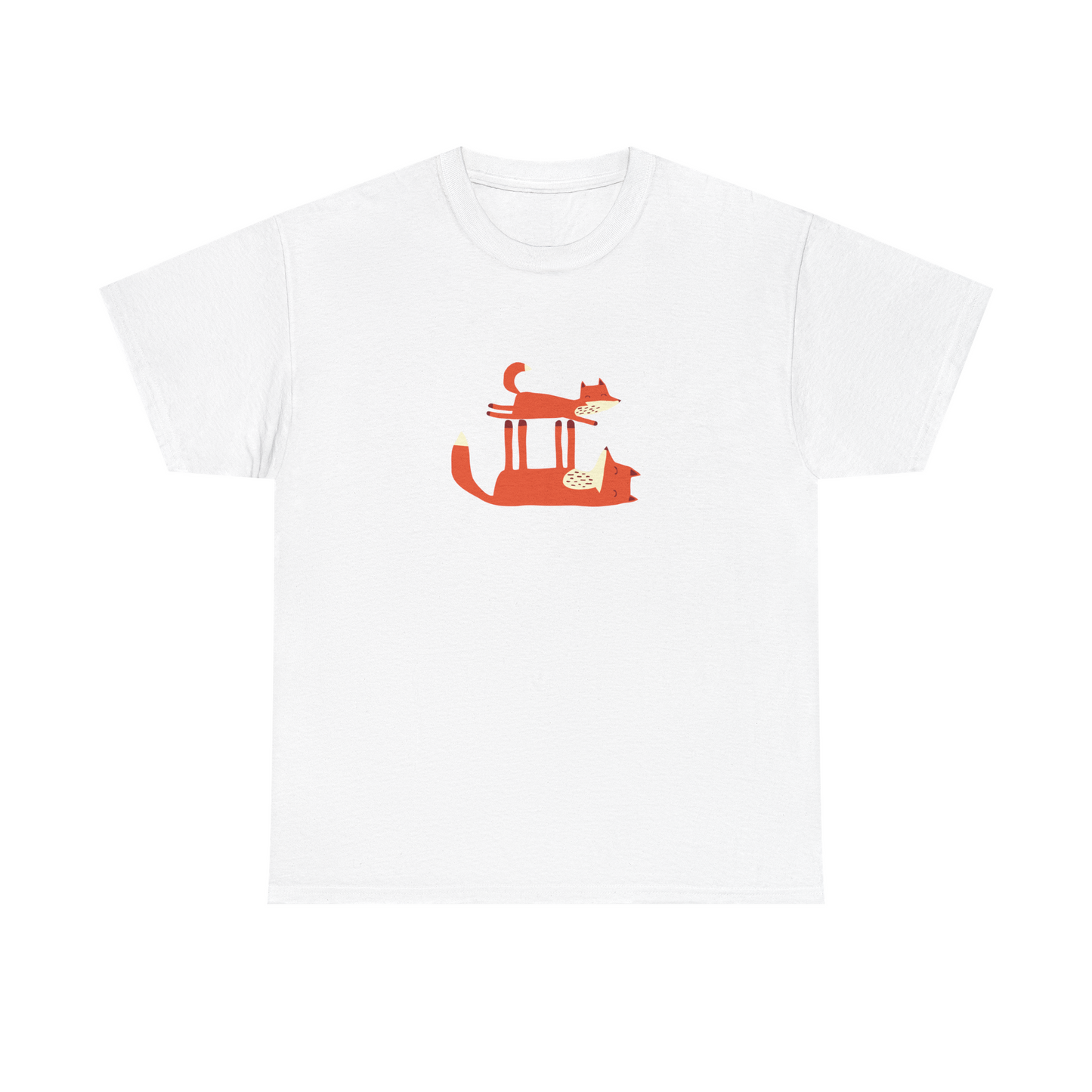 White unisex cotton T-shirt with playtime print