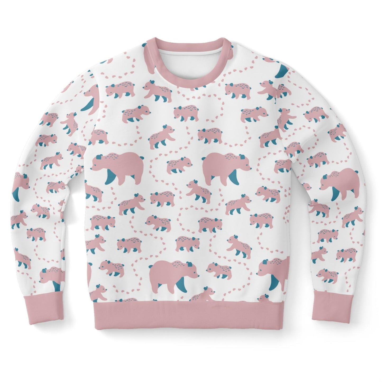 Unisex sweatshirt with pink Runaway Cubs -pattern.