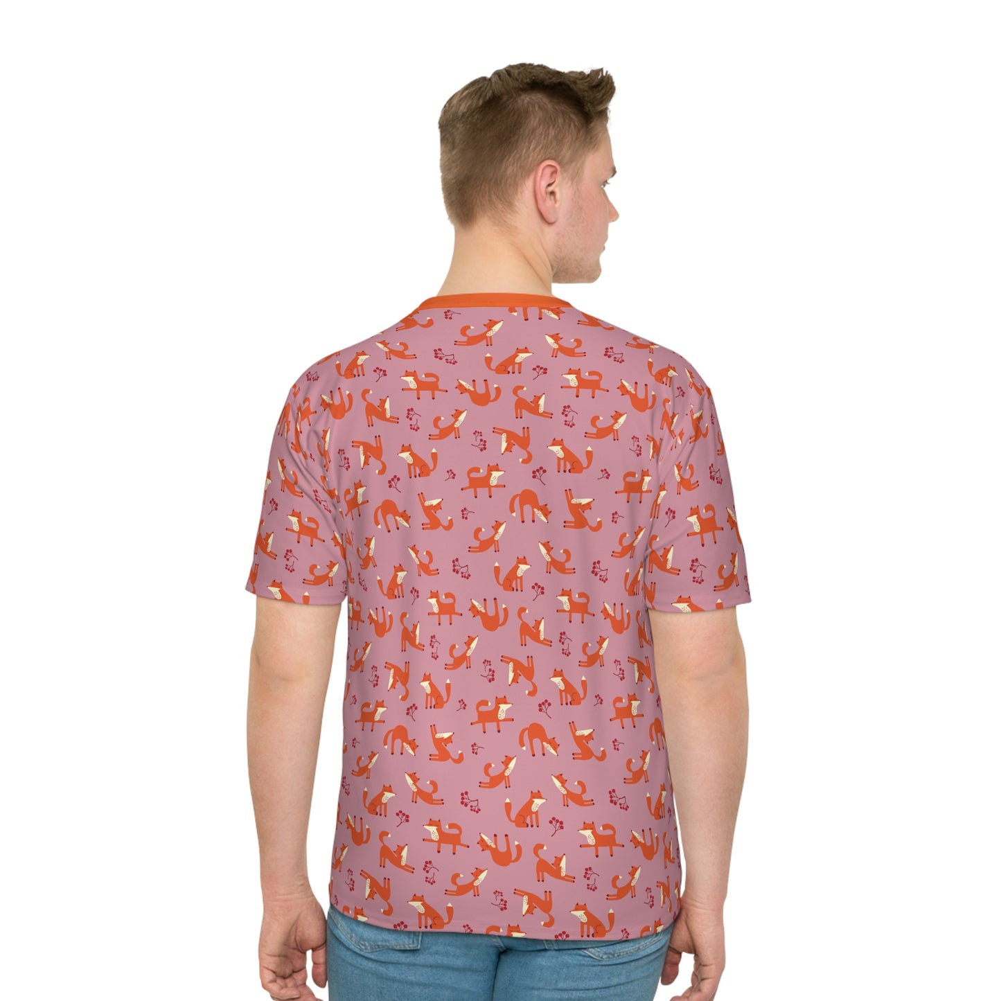 Playful Fox Pink – Men's Loose T-shirt