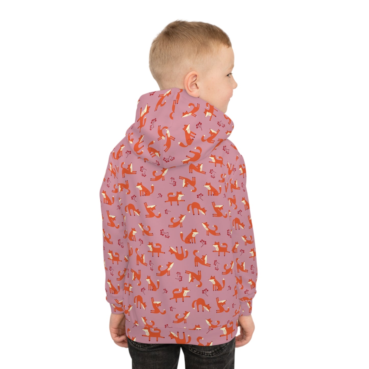 Playful Fox Pink – Children's Hoodie