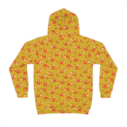 Playful Fox Yellow – Children's Hoodie