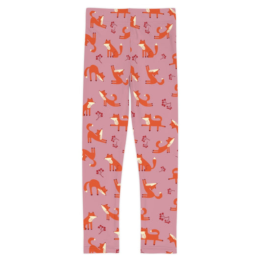Playful Fox Pink – Kids' Leggings