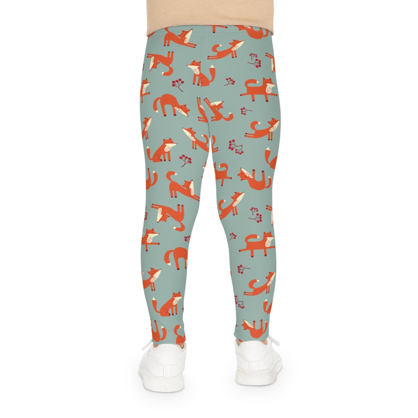 Playful Fox Lichen Green – Kids' Leggings