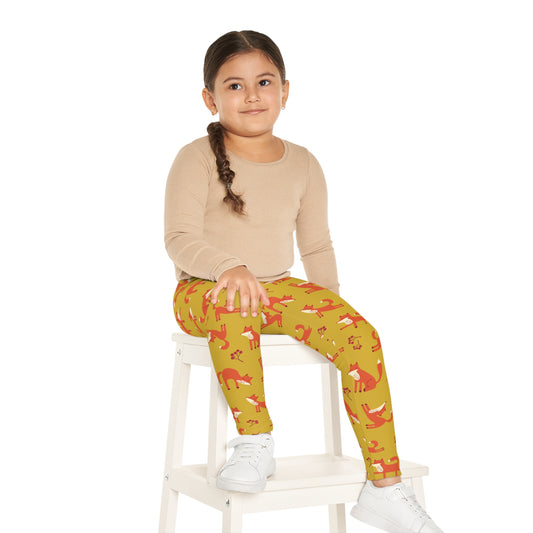 Playful Fox Yellow – Kids' Leggings
