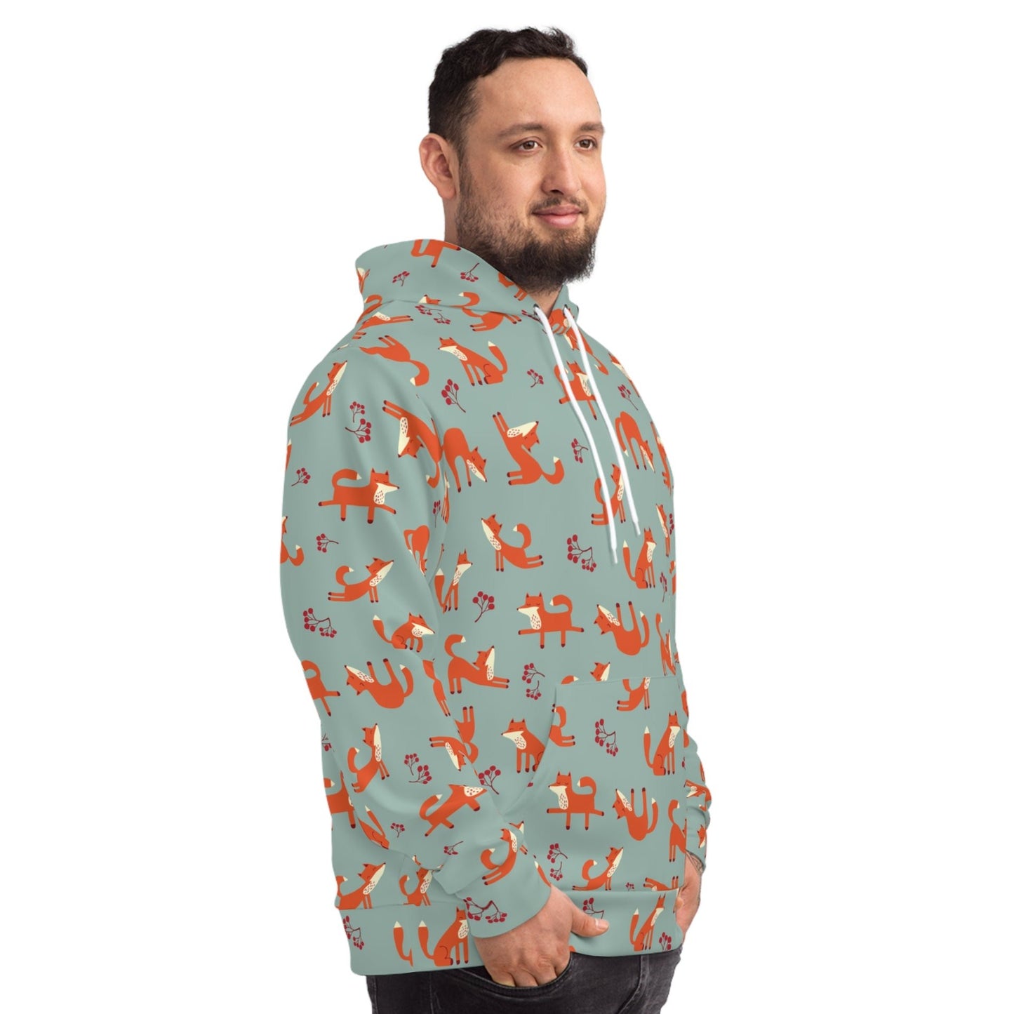 Playful Fox Lichen Green – Hoodie