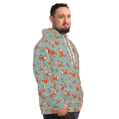 Playful Fox Lichen Green – Hoodie