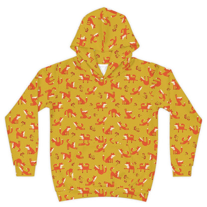 Playful Fox Yellow – Children's Hoodie