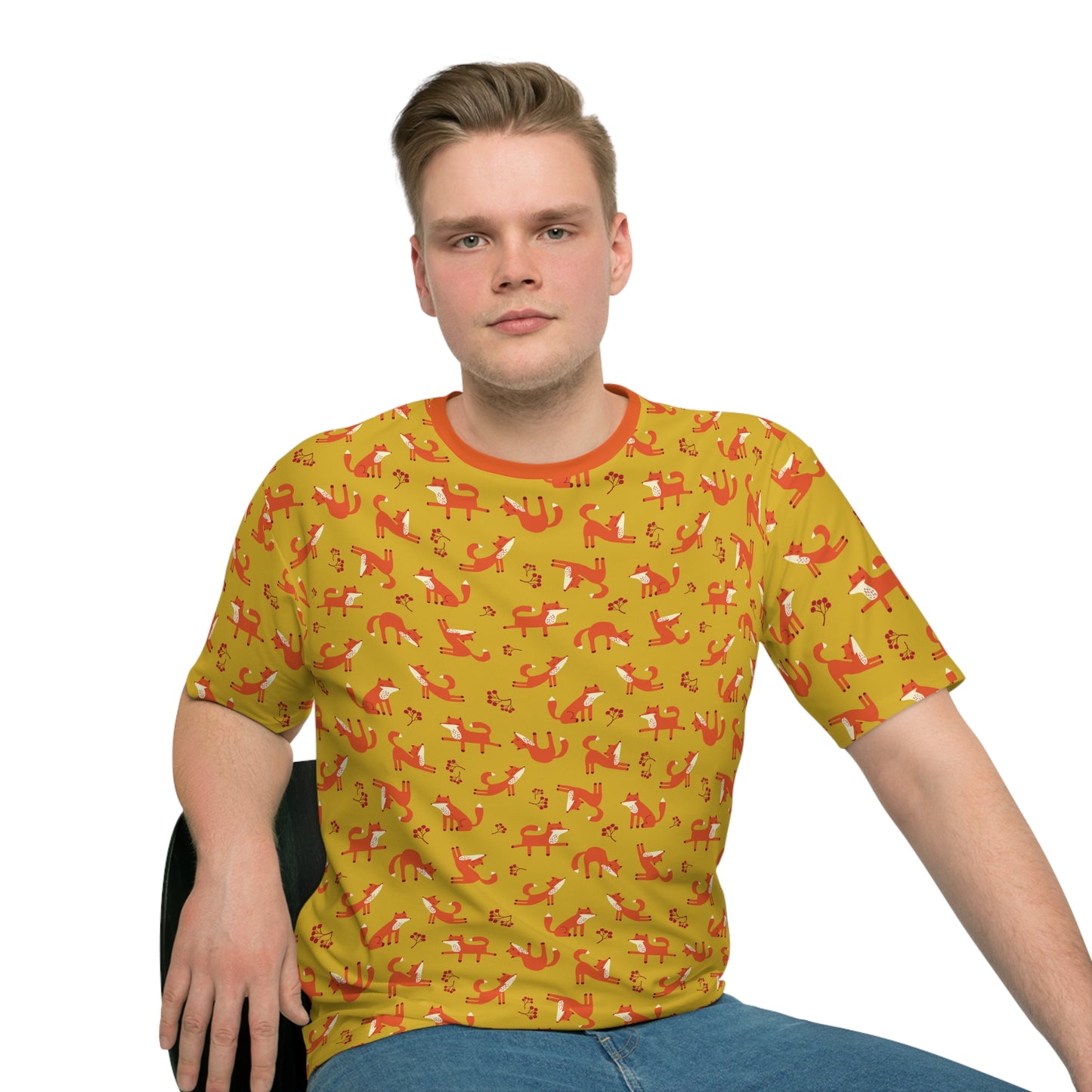Ketun aamujumppa Keltainen – Miesten T-paita