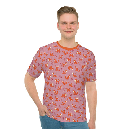 Playful Fox Pink – Men's Loose T-shirt