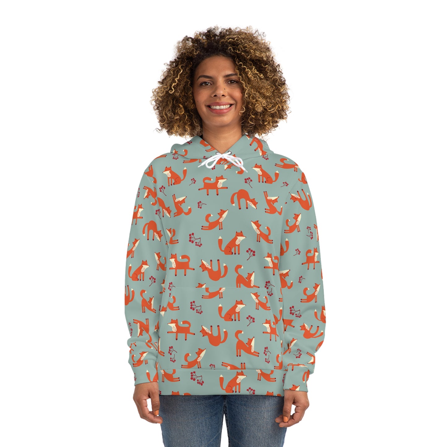 Playful Fox Lichen Green – Hoodie