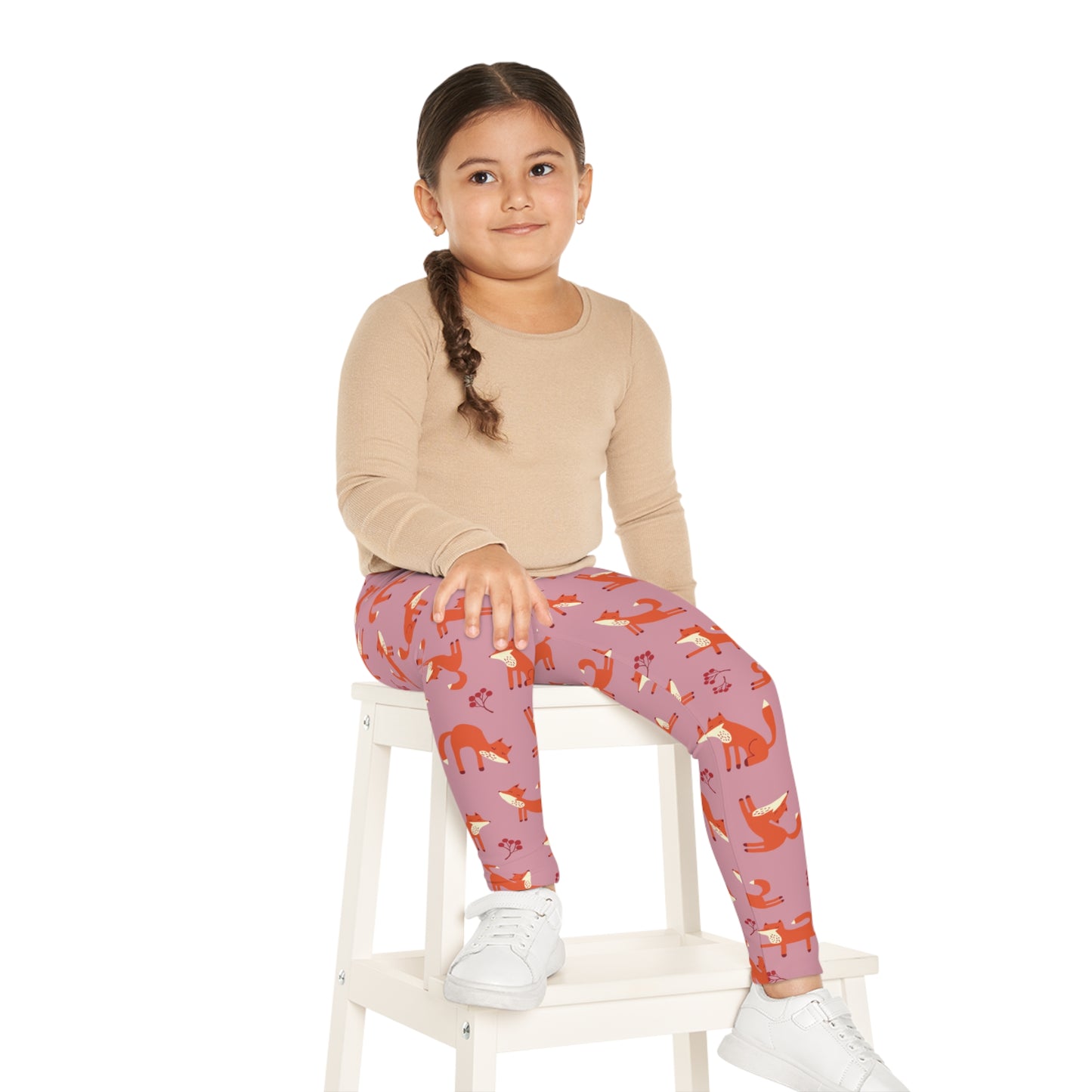 Playful Fox Pink – Kids' Leggings