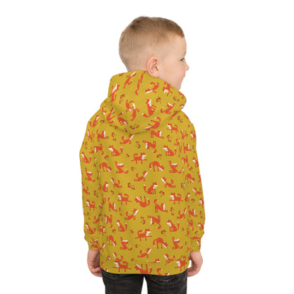 Playful Fox Yellow – Children's Hoodie
