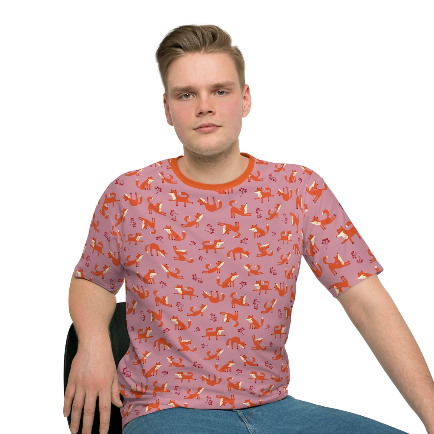 Playful Fox Pink – Men's Loose T-shirt