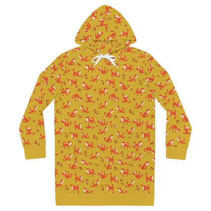 Playful Fox – Women's Hoodie Dress