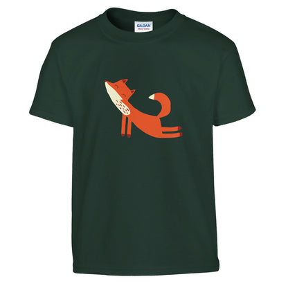 Kids T-shirt with playful fox print