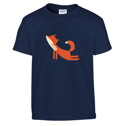 Kids T-shirt with playful fox print