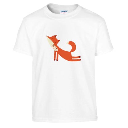 Kids T-shirt with playful fox print