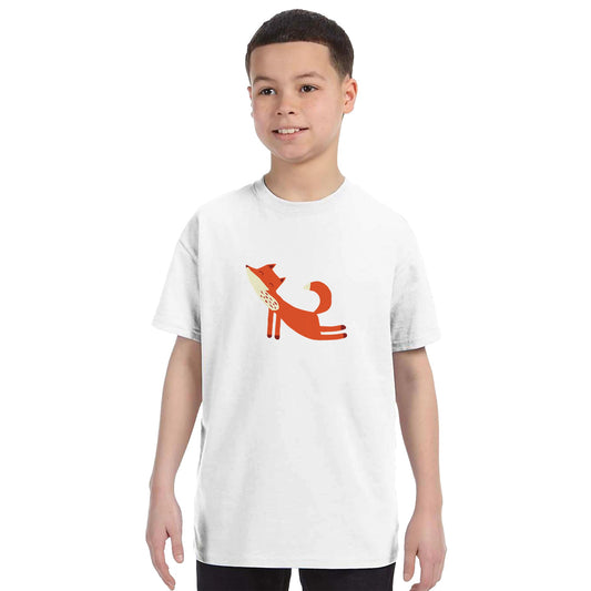Kids T-shirt with playful fox print