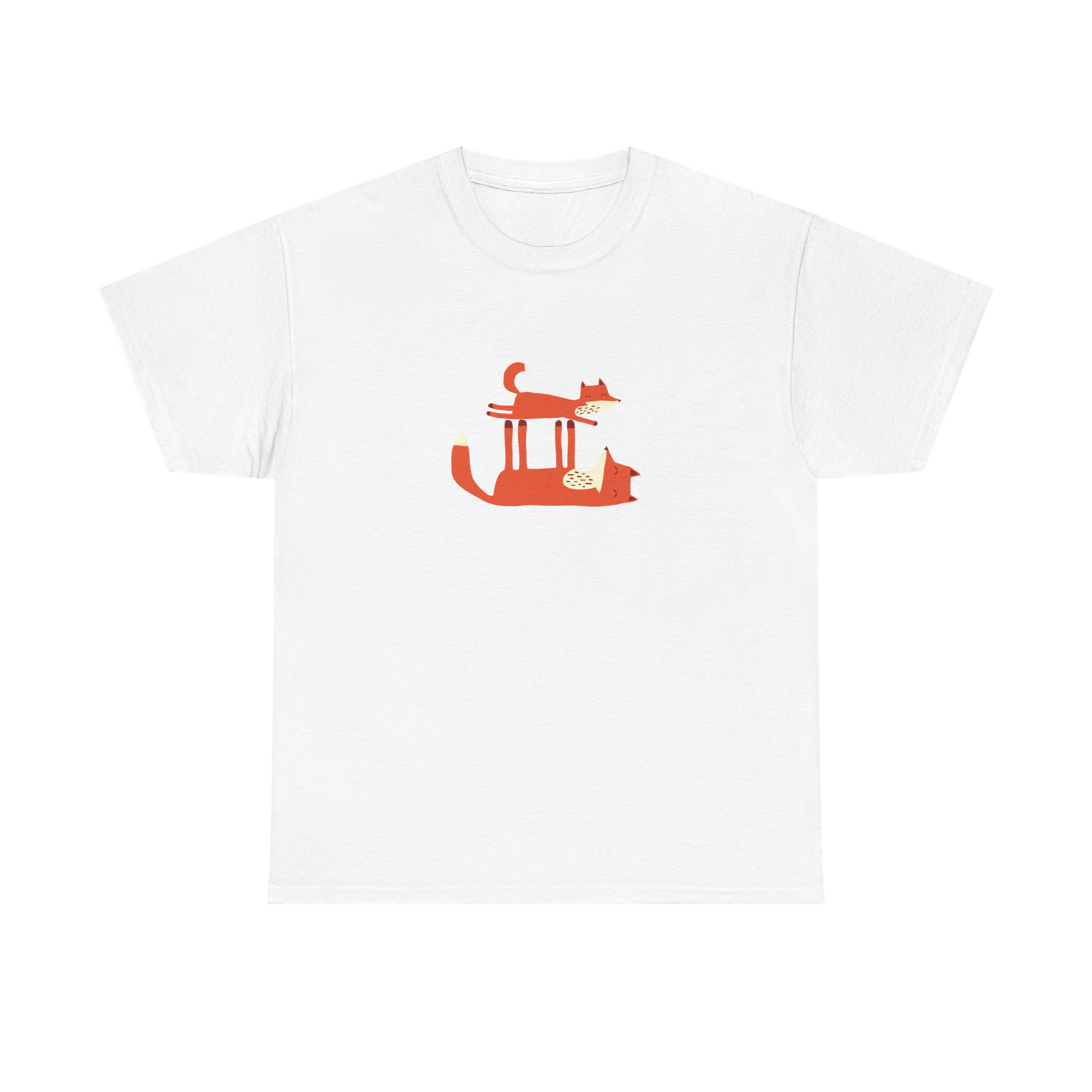 White unisex cotton T-shirt with playtime print