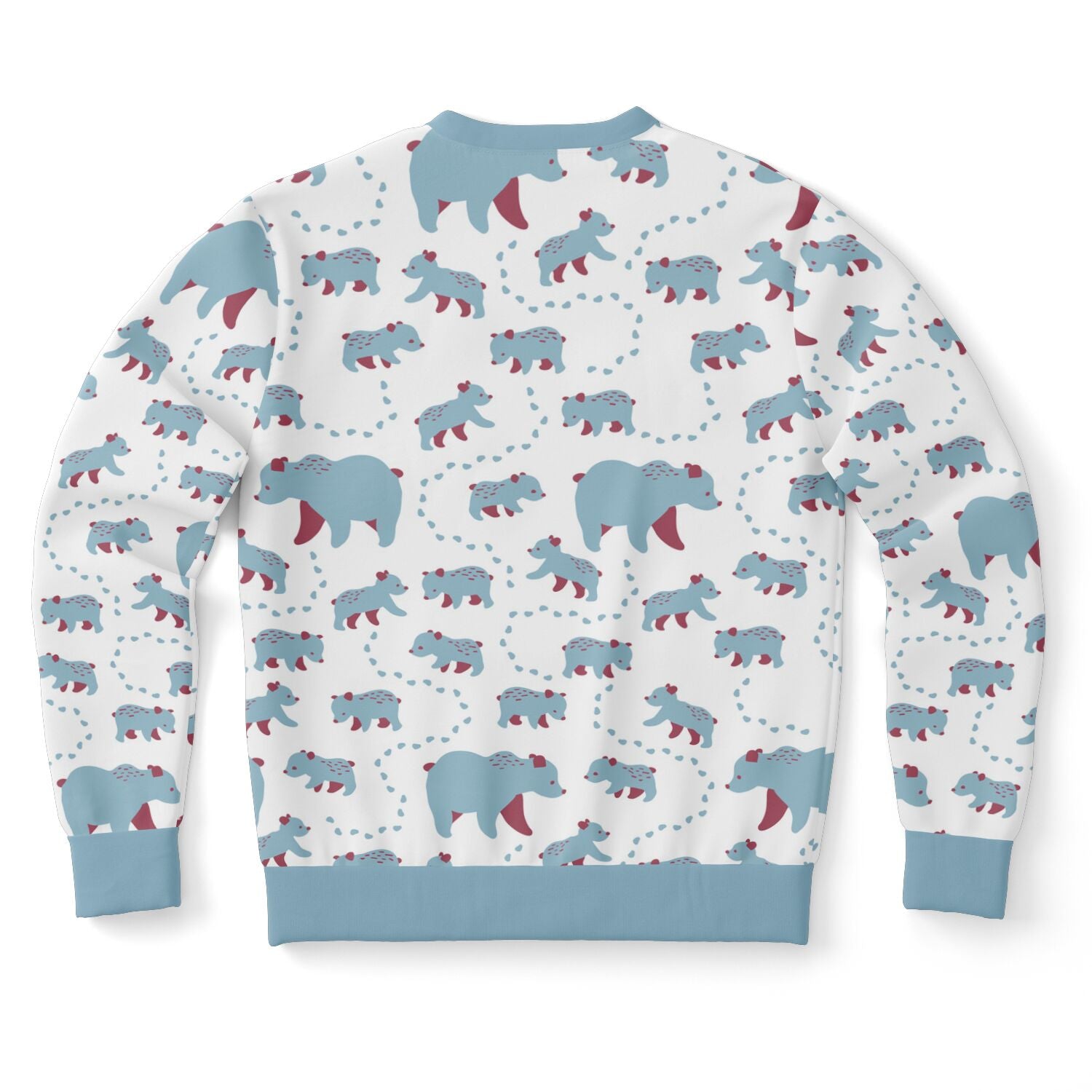 Unisex sweatshirt with blue Runaway Cubs -pattern.