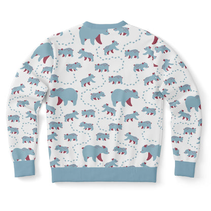 Unisex sweatshirt with blue Runaway Cubs -pattern.